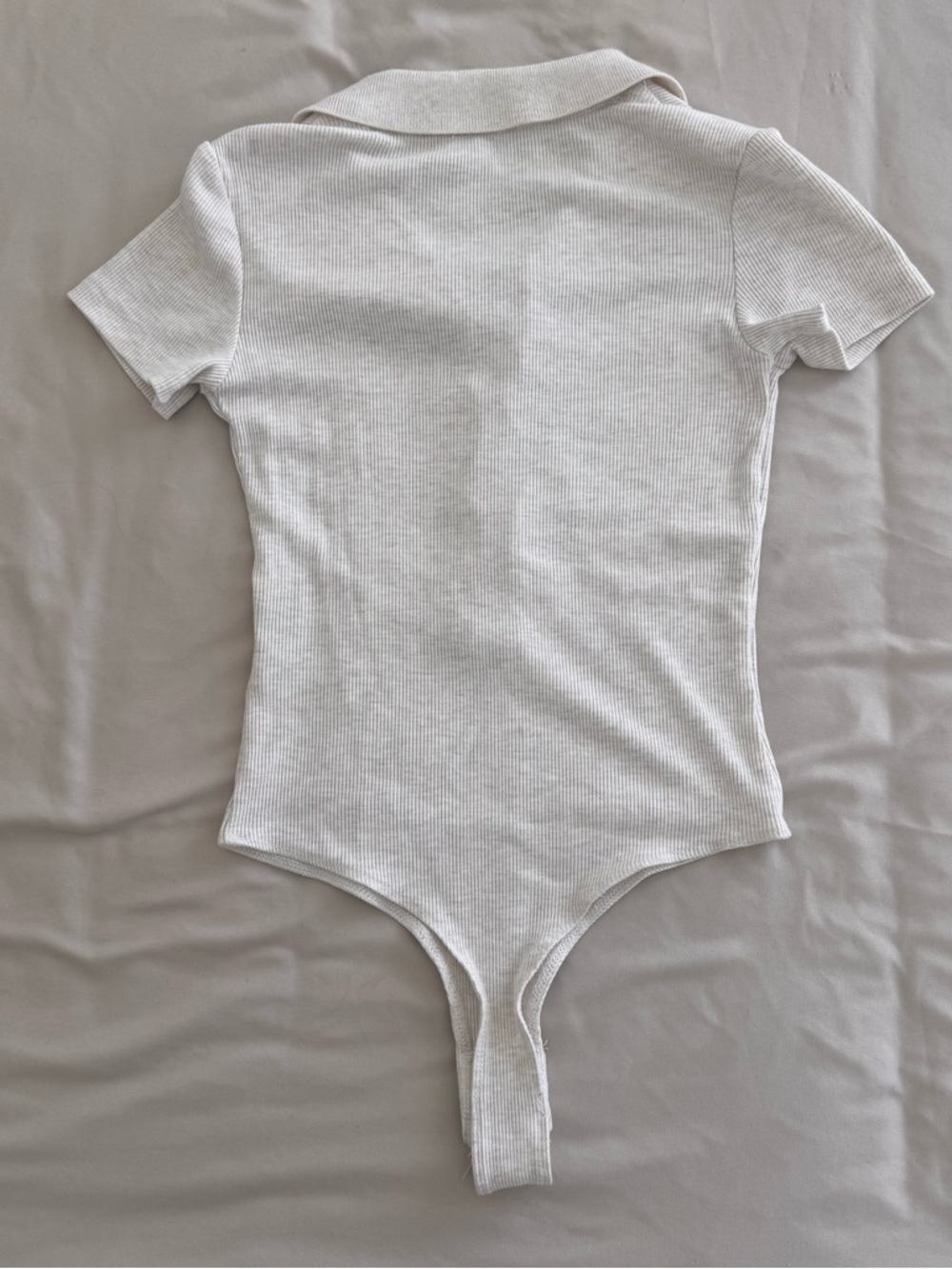 Dynamite Ribbed Knit Polo Bodysuit - Picture 6 of 6